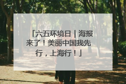 六五环境日｜海报来了！美丽中国我先行，上海行！