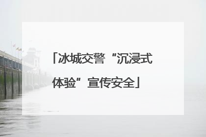冰城交警“沉浸式体验”宣传安全