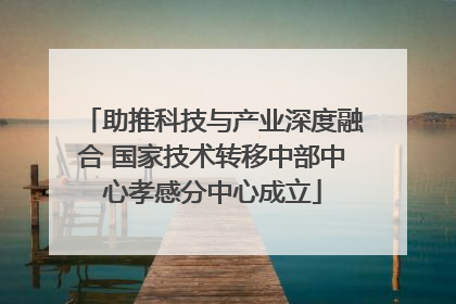 助推科技与产业深度融合 国家技术转移中部中心孝感分中心成立