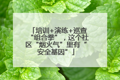 培训+演练+巡查“组合拳”，这个社区“烟火气”里有“安全基因”