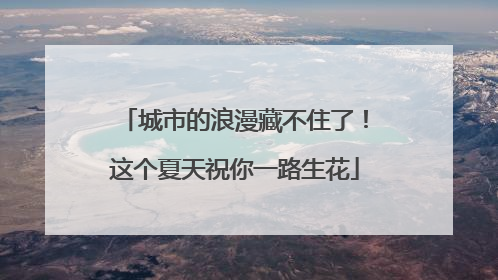 城市的浪漫藏不住了！这个夏天祝你一路生花