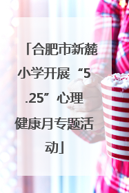 合肥市新麓小学开展“5.25”心理健康月专题活动
