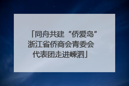同舟共建“侨爱岛” 浙江省侨商会青委会代表团走进嵊泗