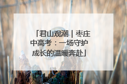 君山观潮｜枣庄中高考：一场守护成长的温暖奔赴