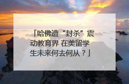 哈佛遭“封杀”震动教育界 在美留学生未来何去何从？