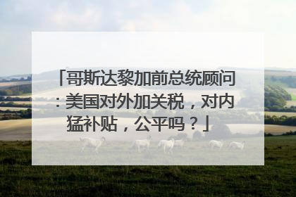 哥斯达黎加前总统顾问：美国对外加关税，对内猛补贴，公平吗？
