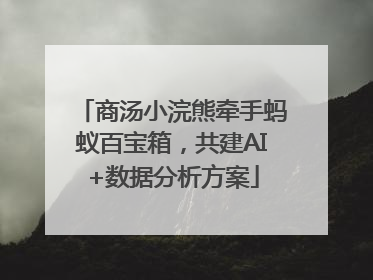 商汤小浣熊牵手蚂蚁百宝箱，共建AI+数据分析方案