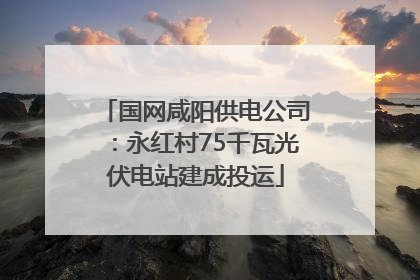 国网咸阳供电公司：永红村75千瓦光伏电站建成投运