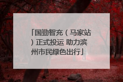 国勤智充（马家站）正式投运 助力滨州市民绿色出行