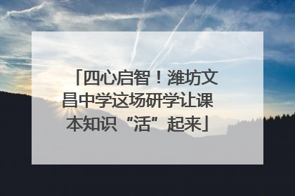 四心启智！潍坊文昌中学这场研学让课本知识“活”起来