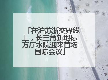 在沪苏浙交界线上，长三角新地标方厅水院迎来首场国际会议