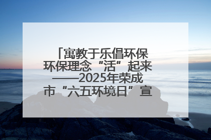 寓教于乐倡环保 环保理念“活”起来——2025年荣成市“六五环境日”宣传活动圆满举行