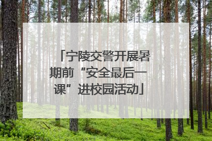 宁陵交警开展暑期前“安全最后一课”进校园活动