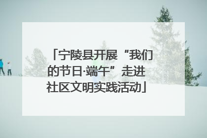宁陵县开展“我们的节日·端午”走进社区文明实践活动