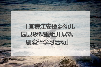宜宾江安橙乡幼儿园县级课题组开展戏剧演绎学习活动