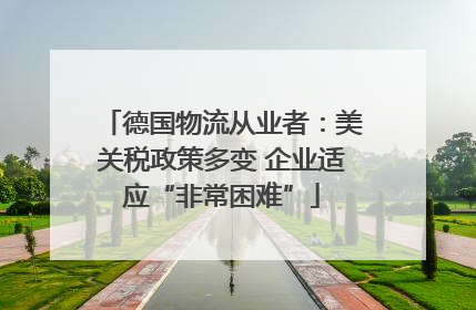 德国物流从业者：美关税政策多变 企业适应“非常困难”
