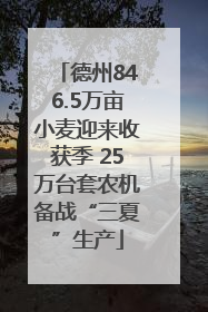 德州846.5万亩小麦迎来收获季 25万台套农机备战“三夏”生产