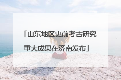 山东地区史前考古研究重大成果在济南发布