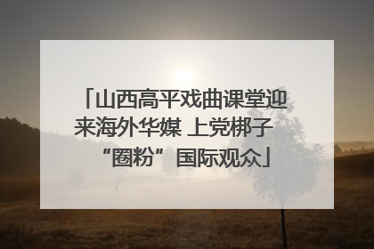 山西高平戏曲课堂迎来海外华媒 上党梆子“圈粉”国际观众
