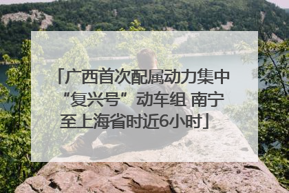 广西首次配属动力集中“复兴号”动车组 南宁至上海省时近6小时