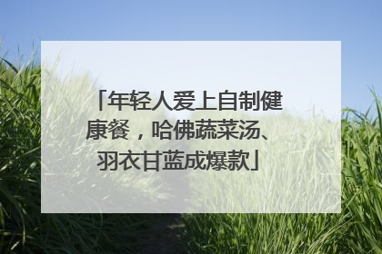 年轻人爱上自制健康餐，哈佛蔬菜汤、羽衣甘蓝成爆款