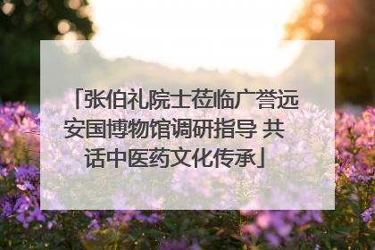 张伯礼院士莅临广誉远安国博物馆调研指导 共话中医药文化传承