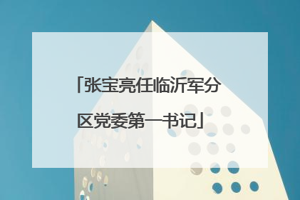 张宝亮任临沂军分区党委第一书记