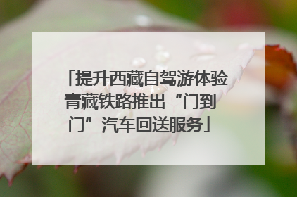 提升西藏自驾游体验 青藏铁路推出“门到门”汽车回送服务