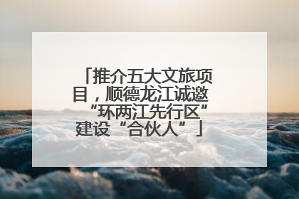 推介五大文旅项目，顺德龙江诚邀“环两江先行区”建设“合伙人”