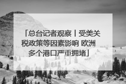总台记者观察丨受美关税政策等因素影响 欧洲多个港口严重拥堵