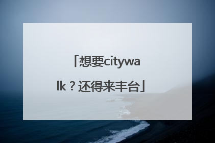 想要citywalk？还得来丰台
