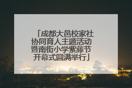 成都大邑校家社协同育人主题活动暨南街小学紫藤节开幕式圆满举行
