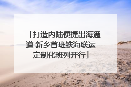 打造内陆便捷出海通道 新乡首班铁海联运定制化班列开行