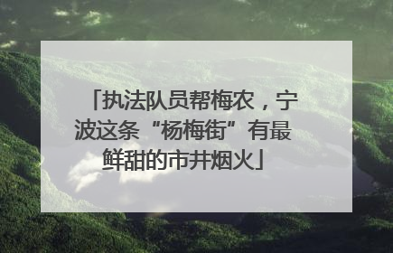 执法队员帮梅农，宁波这条“杨梅街”有最鲜甜的市井烟火