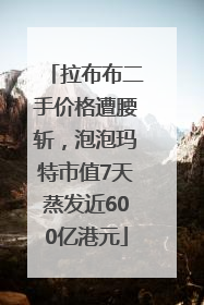 拉布布二手价格遭腰斩，泡泡玛特市值7天蒸发近600亿港元