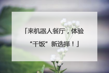 来机器人餐厅，体验“干饭”新选择！