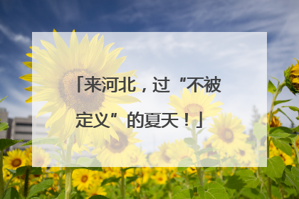 来河北，过“不被定义”的夏天！