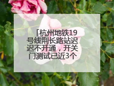 杭州地铁19号线荆长路站迟迟不开通，开关门测试已近3个月？回应来了