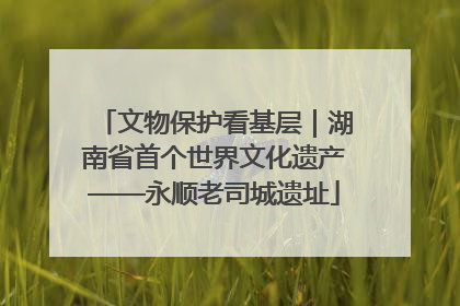 文物保护看基层｜湖南省首个世界文化遗产——永顺老司城遗址