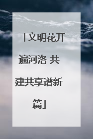 文明花开遍河洛 共建共享谱新篇