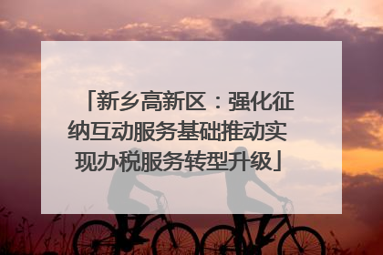 新乡高新区：强化征纳互动服务基础推动实现办税服务转型升级