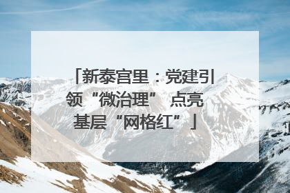 新泰宫里：党建引领“微治理” 点亮基层“网格红”