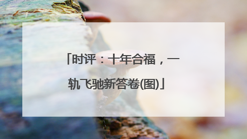 时评：十年合福，一轨飞驰新答卷(图)