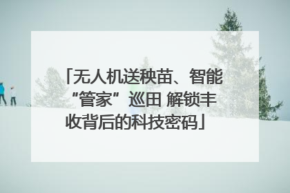 无人机送秧苗、智能“管家”巡田 解锁丰收背后的科技密码