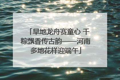 旱地龙舟赛童心 千粽飘香传古韵——河南多地花样迎端午