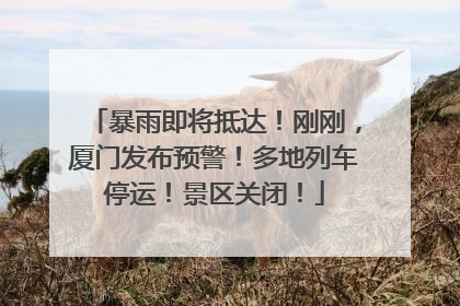 暴雨即将抵达！刚刚，厦门发布预警！多地列车停运！景区关闭！