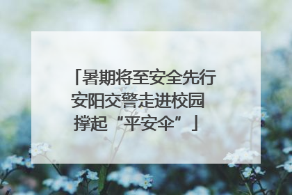 暑期将至安全先行 安阳交警走进校园撑起“平安伞”