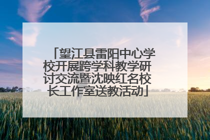 望江县雷阳中心学校开展跨学科教学研讨交流暨沈映红名校长工作室送教活动