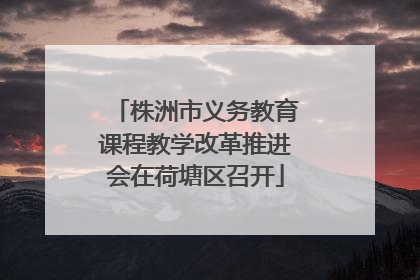 株洲市义务教育课程教学改革推进会在荷塘区召开