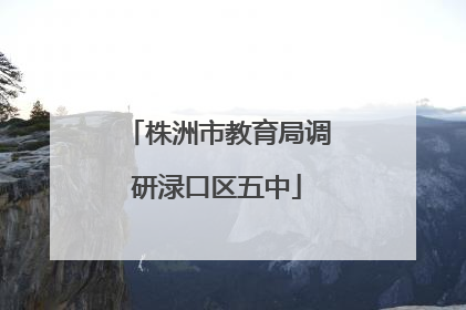 株洲市教育局调研渌口区五中